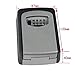 Lospu HY® Key Lock Box, 4 Digit Combination Key Storage Lockbox, Waterproof Wall Mount Key Safe Box for Indoor, Outdoor, Home, Hotels, Airbnb and Schools Grey