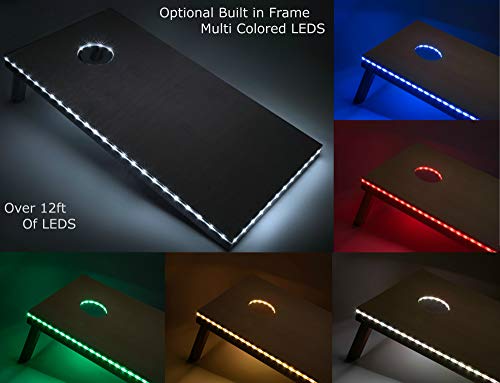 image for Tailgating Pros Cornhole Boards - 4'x2' & 3'x2' Cornhole Game w/Carryi