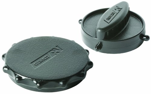 Camco Rhino Flex Cap Bayonet And Elbow Cap - Seals Both Ends of Your Sewer Hose to Form a Odor Tight Connection While Storing (2 Pack) (39753)