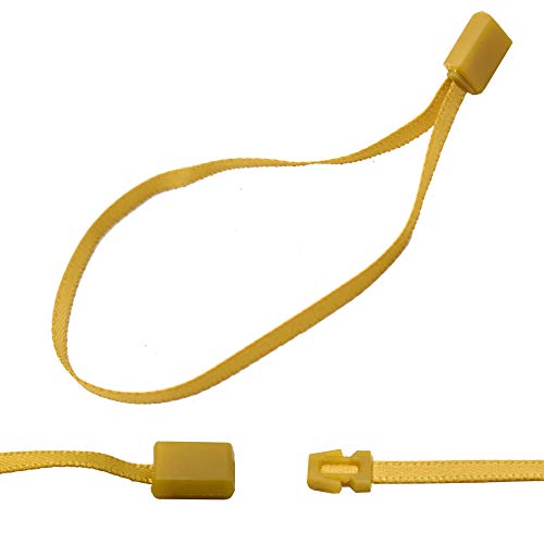 6.8" 1000Pcs Hang Tag Wide String Fasteners Snap Lock Pin Loop Fastener Hook Ties Easy and Fast to Attach (Golden)