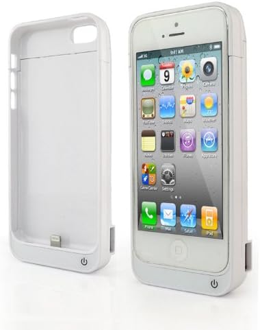 4200mAh External Backup Battery Charger Power Pack Case with Viewing Stand For IPHONE 5/ 5S/ 5C (IOS 7 compatible) - White