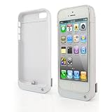 COOLEAD 4200Mah External Power Bank Charger Pack Backup Battery Case For iPhone 5 5S 5C (White) -Side extra USB port can help do other emergency charging for other USB devicdes when needed
