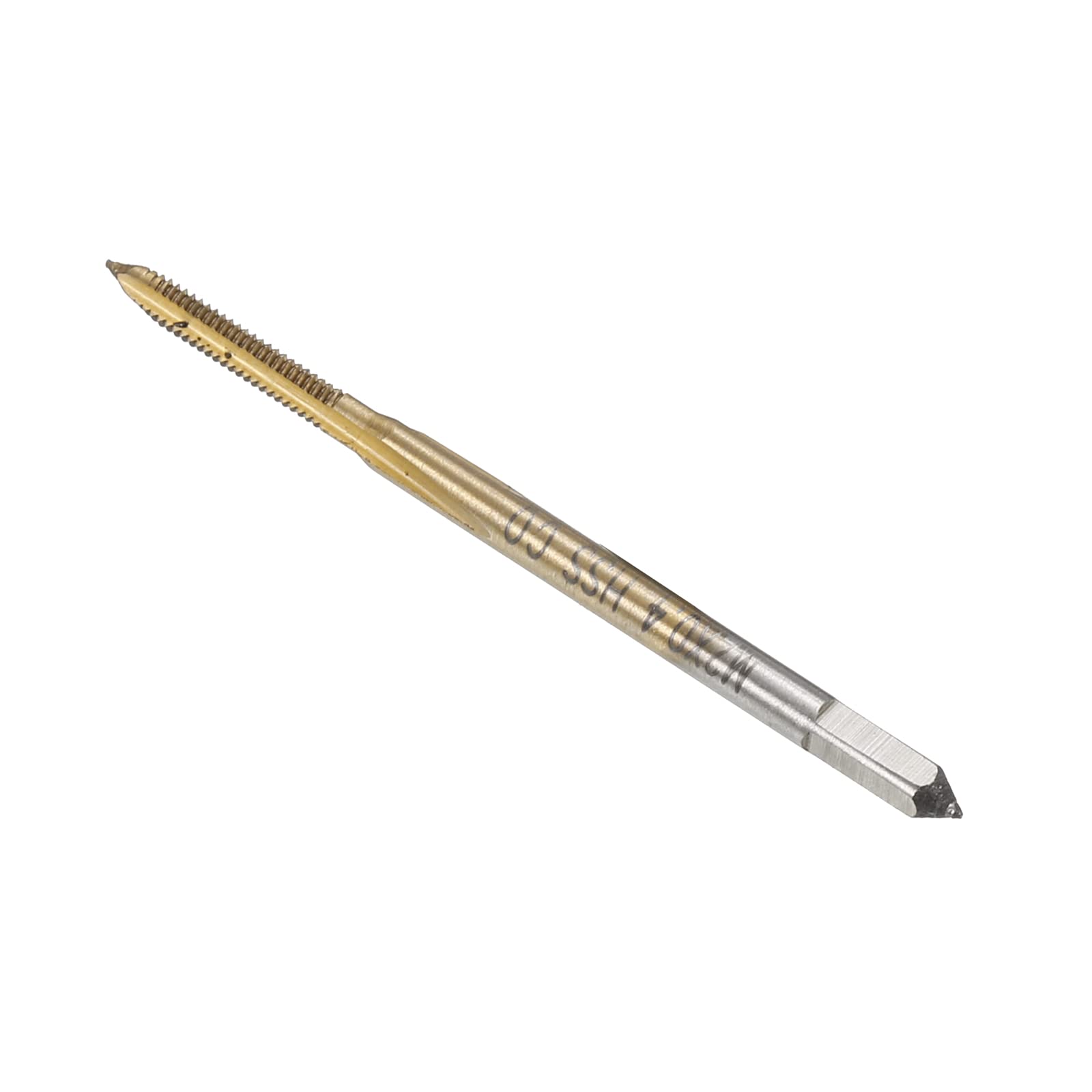 CoCud Thread Milling Taps, Metric M2 x 0.4 Thread, Titanium Coated Machine 3 Straight Flutes Screw Threading Tool - (Applications: for Tapping Drilling Machine), 1-Piece