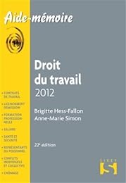 Droit du travail, 2012