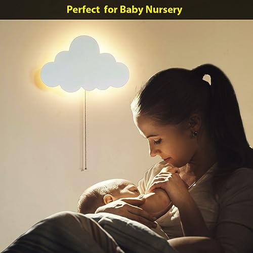 Azorteja Cloud-Lights-for-Bedroom, Kawaii Kids Cloud-Night-Light for Baby-Nursery, White Hanging Cloud-Lamp for Room-Decor, Cute Battery-Operated Floating Cloud-Lamps for Wall-Decor, Warm_White