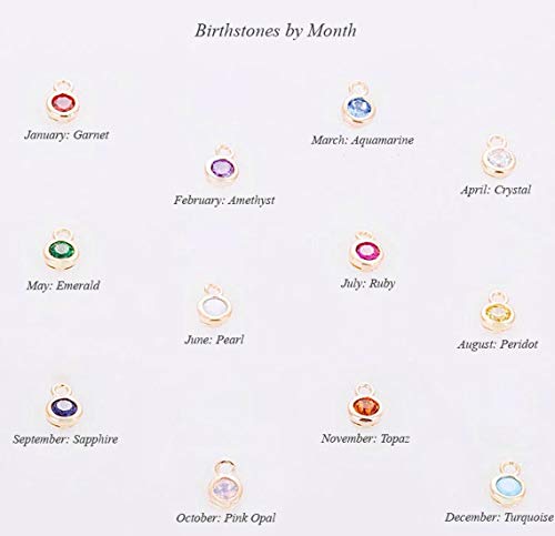 CHESKY 14K Gold Plated Dainty Birthstone Pendent Hoop Earrings Minimalist Dangle Leverback Earrings Crystal Sapphire Turquoise Huggie Hoop Earrings for Women Girls March