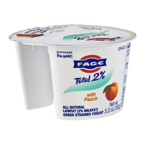 Fage total greek 2% greek yogurt, peach, 5.3 ounce (pac…