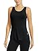 BALEAF Women's Soft Lightweight Cowl Back Workout Yoga Sleeveless Shirts Black Size M