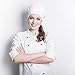 Landisun Chef Hat Cooking Hat Kitchen Elastic Hat Funny Cosplay White and Red