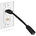 Fosmon HDMI Coaxial Wall Plate 4K, 1-Port 4K HDMI Cable Cord with Ethernet + 1 Port F Connector Coax Keystone for HDTV, Home Theater, DVD, Xbox, PS3/PS4, Nintendo Switch - 3 Pack