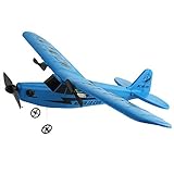 Glider Airplane Toys, Sacow Remote Control RC Helicopter Plane EPP Foam 2CH 2.4G Toy (Blue)