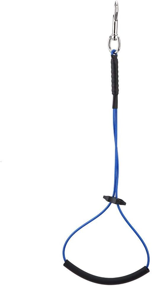 Pet Grooming Loop, 19.7in Adjustable Single Noose Hoop Stainless Steel Wire Safety Rope Dog Restraint for Grooming Table Bath Tub Use