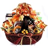 Gift Basket Village: Fall Harvest Delight - Mugs, Cookies, Crackers, Cheese, Nuts, Sausages & Coffee