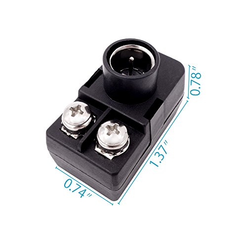 Fancasee (2 Pack) 300 Ohm to 75 Ohm UHF VHF FM Matching Transformer Balun Converter Adapter with F Type Male Coax Coaxial Connector Plug for Antenna Cable Wire