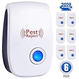 ZEROPEST Ultrasonic New Pest Control Set of 6-Packs Electronic Plug in Repellent Indoor for Flea, Insects, Mosquitoes Mice, Spiders, Ants, Rats, Roaches, Bugs, Non-Toxic, Humans & Pets Saf, Blue
