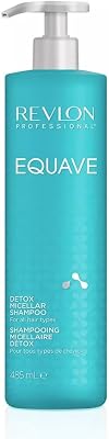Revlon professional equevo shampu profissional micellar dotox para todos os tipos de cabelo, enriquecido com queratina, 485ml
