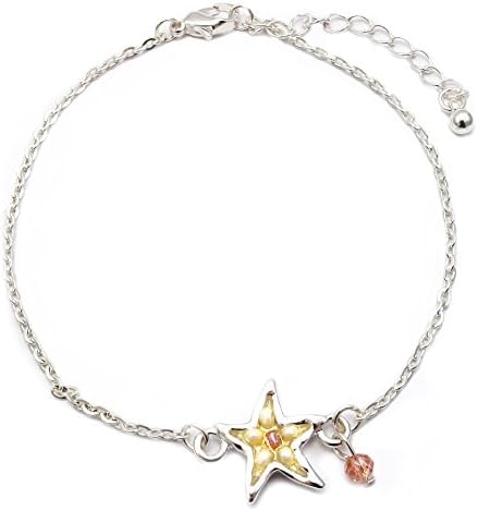 Sealife Summer Theme Bead Link Anklet Starfish Seed Bead