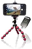 Flexible Tripod For iPhone 6 6S SE 7 8 X - USB Rechargeable Bluetooth 3.0 Remote for iOS iPhone Compact Bendable Smartphone Mount NEW! Locking Head Vlogger by The CLAW