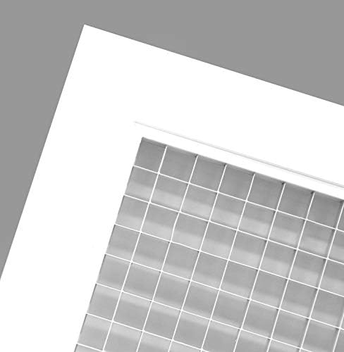 Aluminum eggcrate core for HVAC duct airflow.