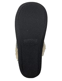 Dearfoams - Zapatillas de punto cerrado con textura para mujer, con viscoelástica, diseño de pestañas y puntadas