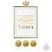 FOLE INC Motivational Wall Art Quotes - Inspirational Gold Foil Print Posters - Whenever You Feel Overwhelmed Remember Whose Daughter - 8X10 in