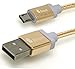 Fenix Nylon Braided Micro USB Data and Charge Cable,1.5 M (4.5 ft) Compatible with Most Android Phones - Gold