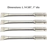 Stainless Steel Burner (4-pack) for Charbroil 463230510, 463230511, Kenmore 122.16119,122.16129, Master Chef 199-4758-2, Nexgrill 122.16641901, 720-0341, Members Mark 720-0582B, Uberhaus 780-0003