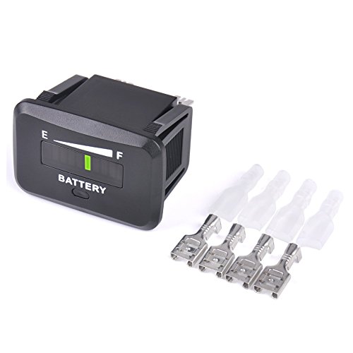 SEARON 48v Volt LED Battery Charge Discharge Status Indicator Gauge Testers Golf Carts Club Car Motorcycle Marine Van Vehicle (48 Volt) - Thumbnail 6