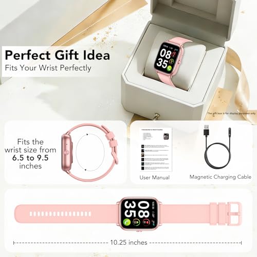 Smart Watches for Women, 20 Days Battery Smart Watch Answer Dial Call Smartwatch 1.83" Fitness Trackers with Heart Rate/Sleep/Fitness Monitor IP68 Waterproof Activity Tracker for Android iOS Watch