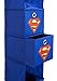 Modern Littles Superman Closet Hanging Organizer – 2 Storage Compartments, 1 Removable Laundry Bin – 10.5 Inches x 10.5 Inches x 52.5 Inches – Blue