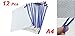 Plastic Grid Zipper Closure Pen File DocumentS Bags Folders Pockets 12 Pcs