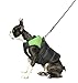 Gooby Padded Vest Dog Jacket - Green, Medium - Warm Zip Up Vest Fleece Jacket with Dual D Ring Leash - Winter Water Resistant Sweater - Clothes for Small and Dogs