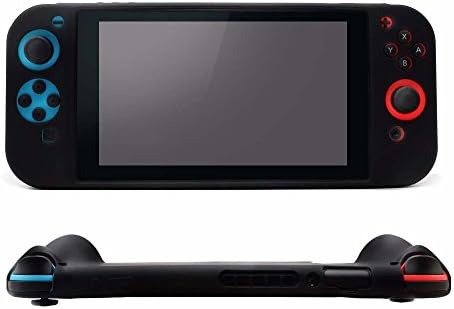 Nintendo Switch Soft-feel Silicone Skin Cover Protector by Zonqs, One-piece Design for Protection and Non-slip Comfort (Black)
