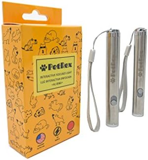 PetRex 2 Pack Interactive Focused Teaser Training Light for Cats and Dogs - AA Battery Operated