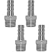 Horiznext 304 Stainless Steel 1/2" Barb Hose to 1/2" NPT Home Brew Fitting. Pack of 4