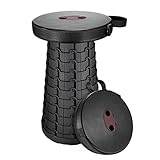 BeMax Folding Stool for Camping, Portable Telescoping Stool for Indoor and Outdoor Activities, Retractable Stool Seat Max Load 330 lbs