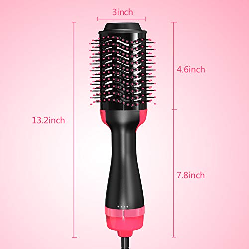 PLYRFOCE Hot Air Brush One Step Hair Dryer,Negative Ionv Straighten & Curl Volumizer Brush for All Hair Types
