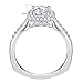 Newshe Wedding Rings for Women Engagement Set AAA Cz 1.6ct Round 925 Sterling Silver White Size 5-10