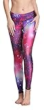 Jescakoo Women's Wide Waistband Yoga Pants Stretch Leggings
