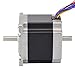 STEPPERONLINE Dual Shaft Nema 23 CNC Stepper Motor 1.26Nm(179oz.in) 8 Wires CNC Mill Router