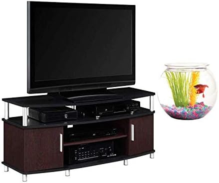Ameriwood Home Carson TV Stand for TVs up to 70" with Fish Bowl (70 Inch, Cherry)