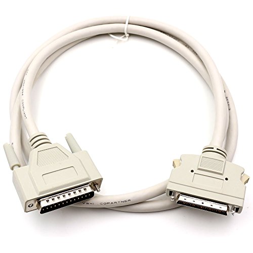 TEZONG HPDB50 to DB25 SCSI Cable Molded HPDB50-pin/DB25-pin M/M 5Ft 1Pack
