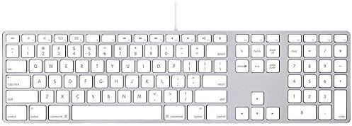 Apple Wired Keyboard with Numeric Keypad Compatible with Mac OS X v.10.6.8 & later Versions (MB110LL/B) (Renewed)
