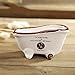 Originalidad French Country Style Bathtub Flower Pot, White Porcelain Vintage Flower Pot Planter, Bathtub Succulent Planter, Ideal for Small Succulent, Soap Dish, Home Decor (Set of 2)