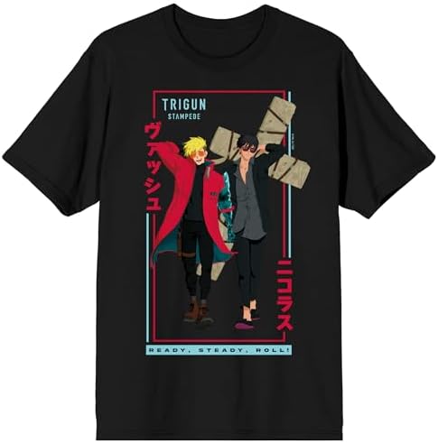 Amazon.com: Bioworld Trigun Stampede VASH The Stampede Crew Neck
