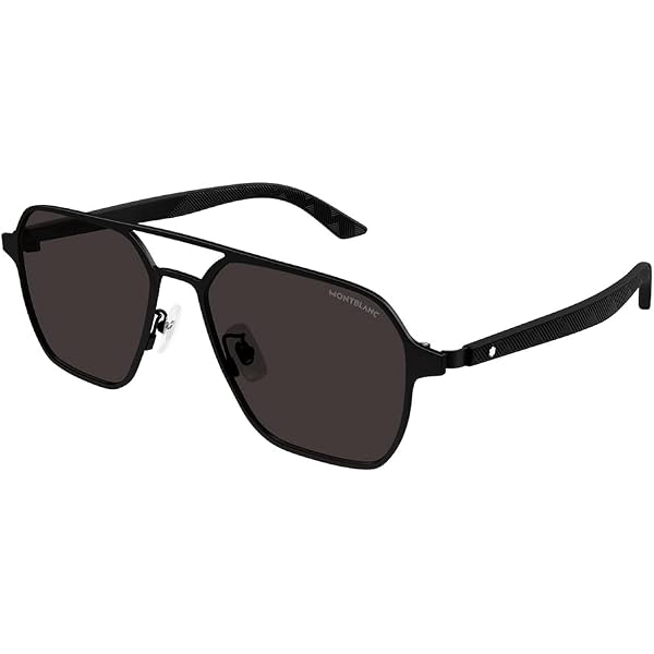 Montblanc MB 0339S 003 Silver Metal Rectangle Sunglasses  display picture 3
