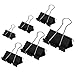 DSTELIN Binder Clips Paper Clamps Assorted Sizes 100 Count (Black), X Large, Large, Medium, Small, X Small and Micro, 6 Sizes in One Pack, Meet Your Different Using Needs primary