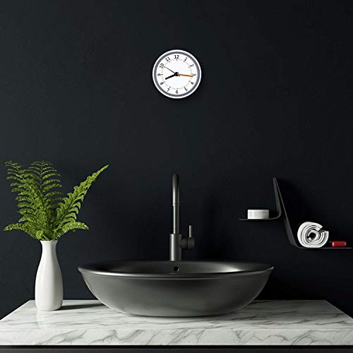 Mini Shower Clock Waterproof IP24 Wall Clock Suction Cup Bathroom Clock