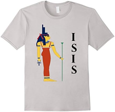 Men's Isis Egyptian Egypt Goddess T Shirt for Women and Men Medium Silver