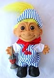 My Lucky Troll Train Conductor Troll Doll (Yellow Hair)